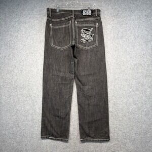 Southpole Jeans Mens 34x30 Black Baggy Grunge Skater